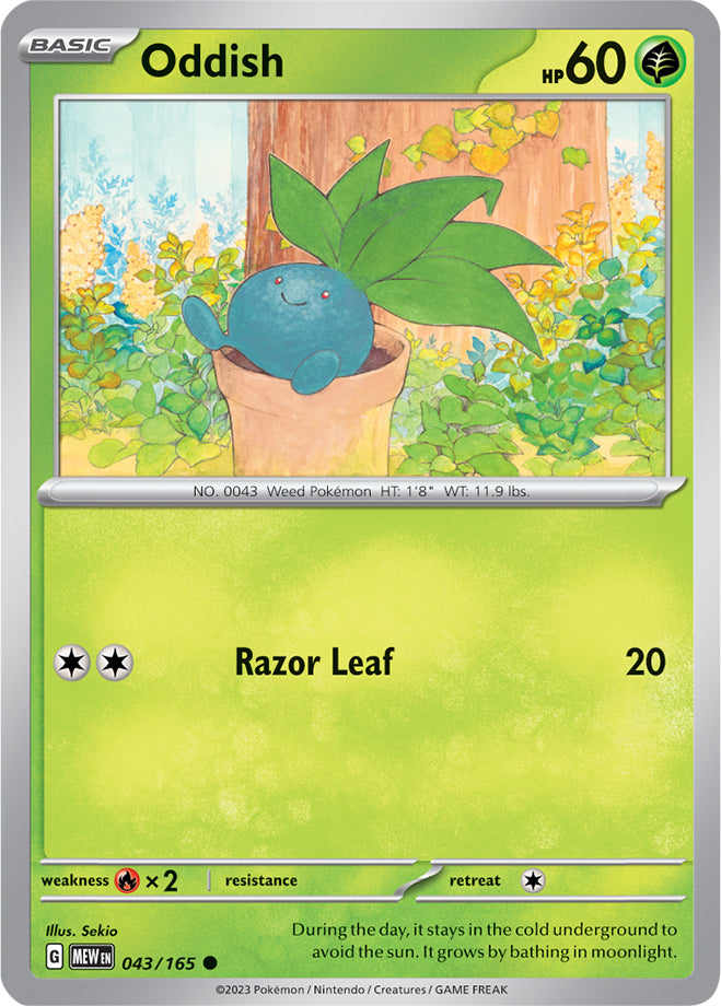 Scarlet & Violet-151 043/165 Oddish Reverse Holo