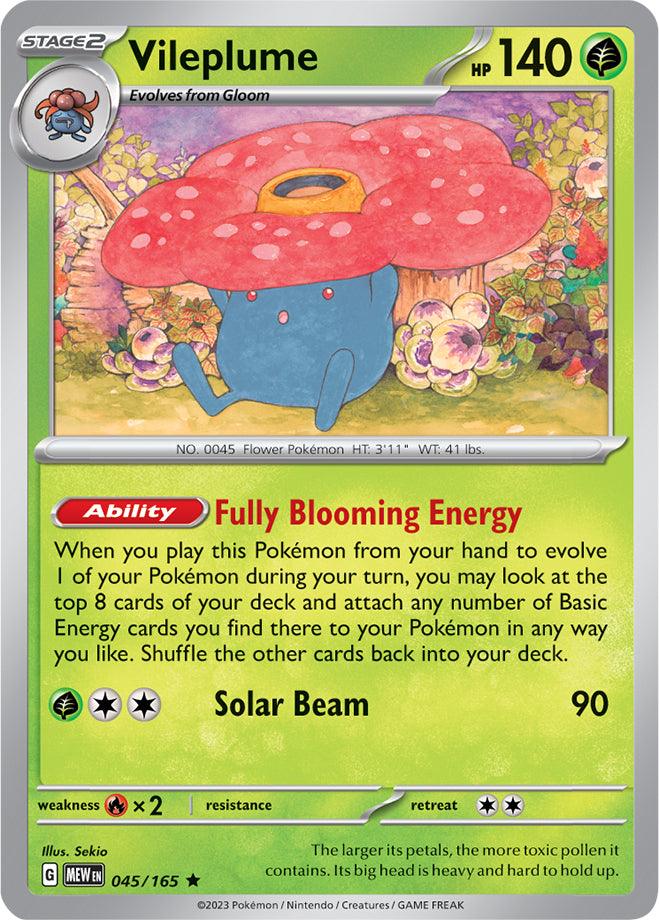 Scarlet & Violet-151 045/165 Vileplume Reverse Holo