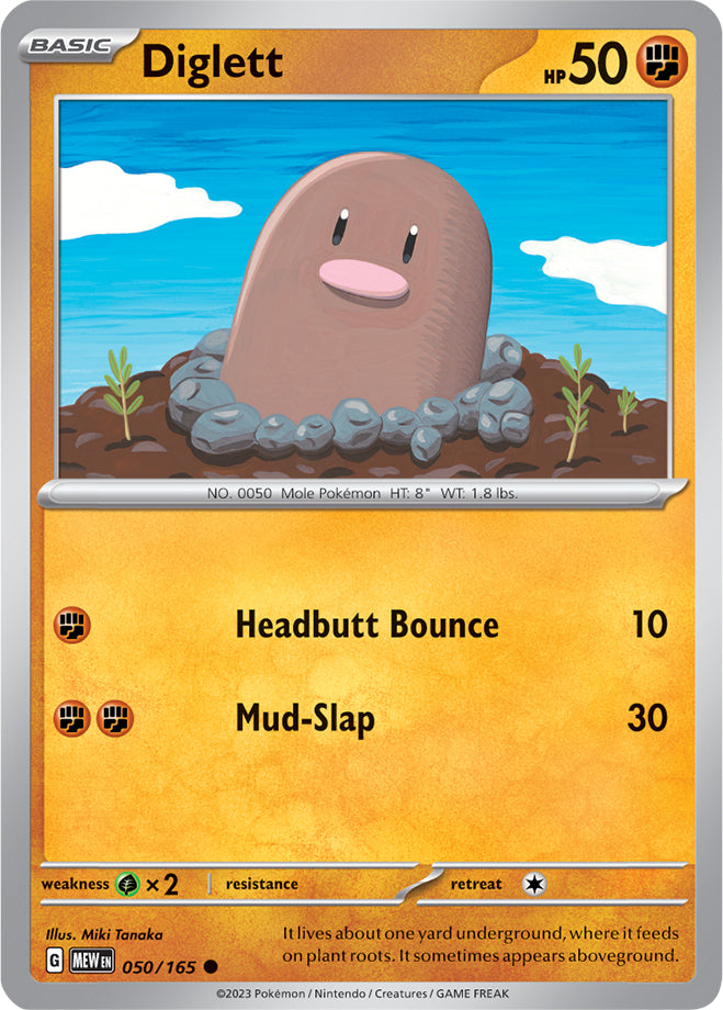 Scarlet & Violet-151 050/165 Diglett Reverse Holo