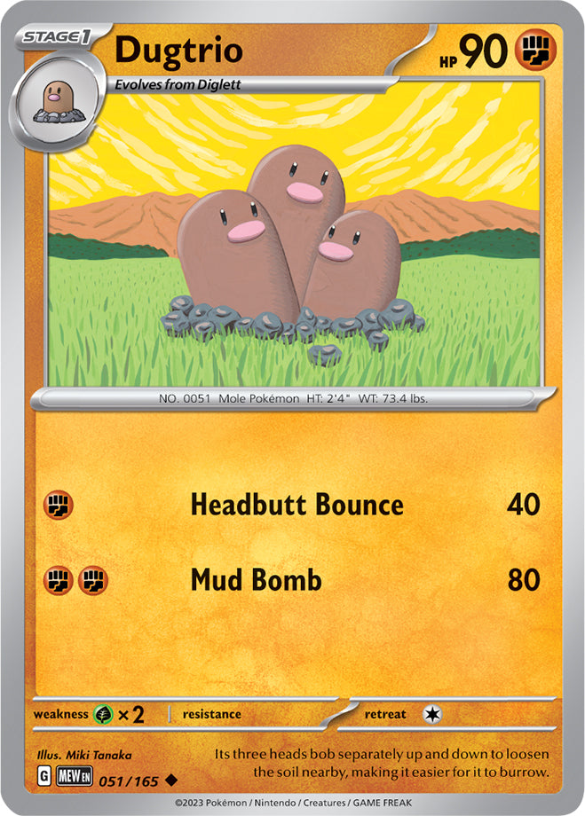 Scarlet & Violet-151 051/165 Dugtrio Reverse Holo