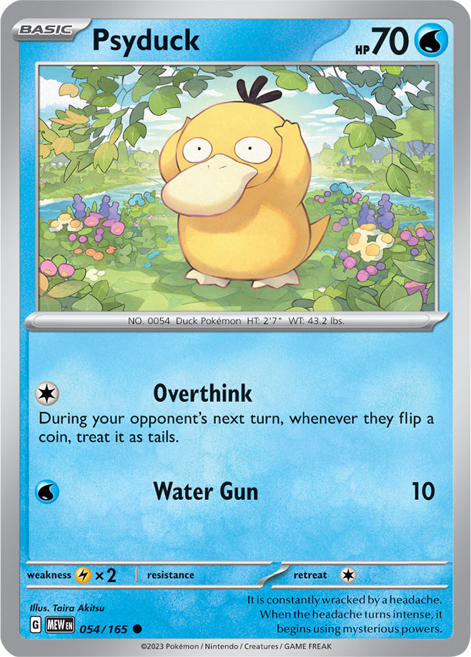 Scarlet & Violet-151 054/165 Psyduck Reverse Holo