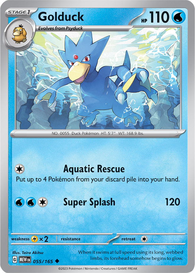 Scarlet & Violet-151 055/165 Golduck Reverse Holo