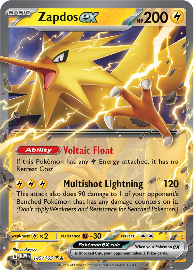 Scarlet & Violet-151 145/165 Zapdos ex