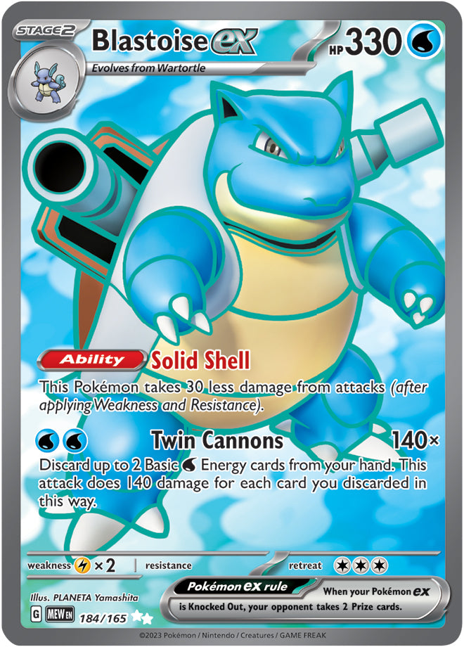 Scarlet & Violet-151 184/165 Blastoise ex