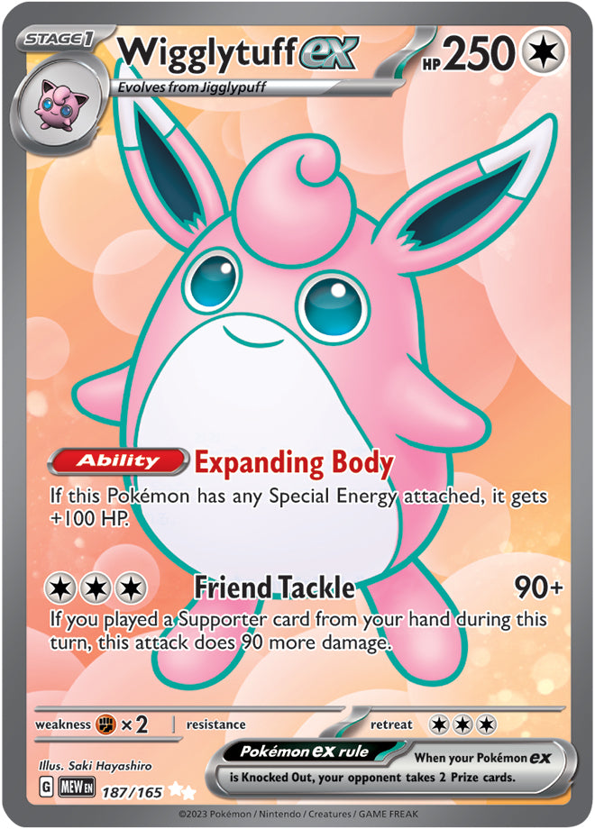 Scarlet & Violet-151 187/165 Wigglytuff ex