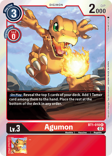 Resurgence Booster BT1-010 Agumon Alternative Art