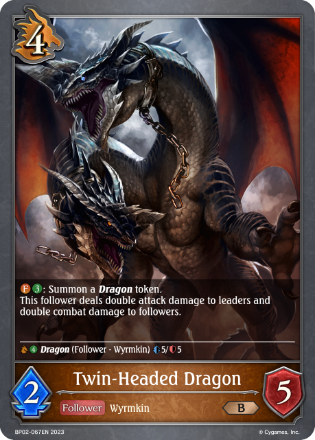 Reign of Bahamut BP02-067 Twin-Headed Dragon