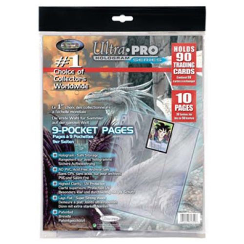 Ultra Pro - 9 Pocket 11 Hole Platinum Page 10 Pack