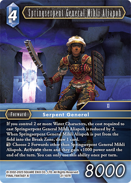 Final Fantasy Opus XXI - 21-107 Springserpent General Mihli Aliapoh Foil