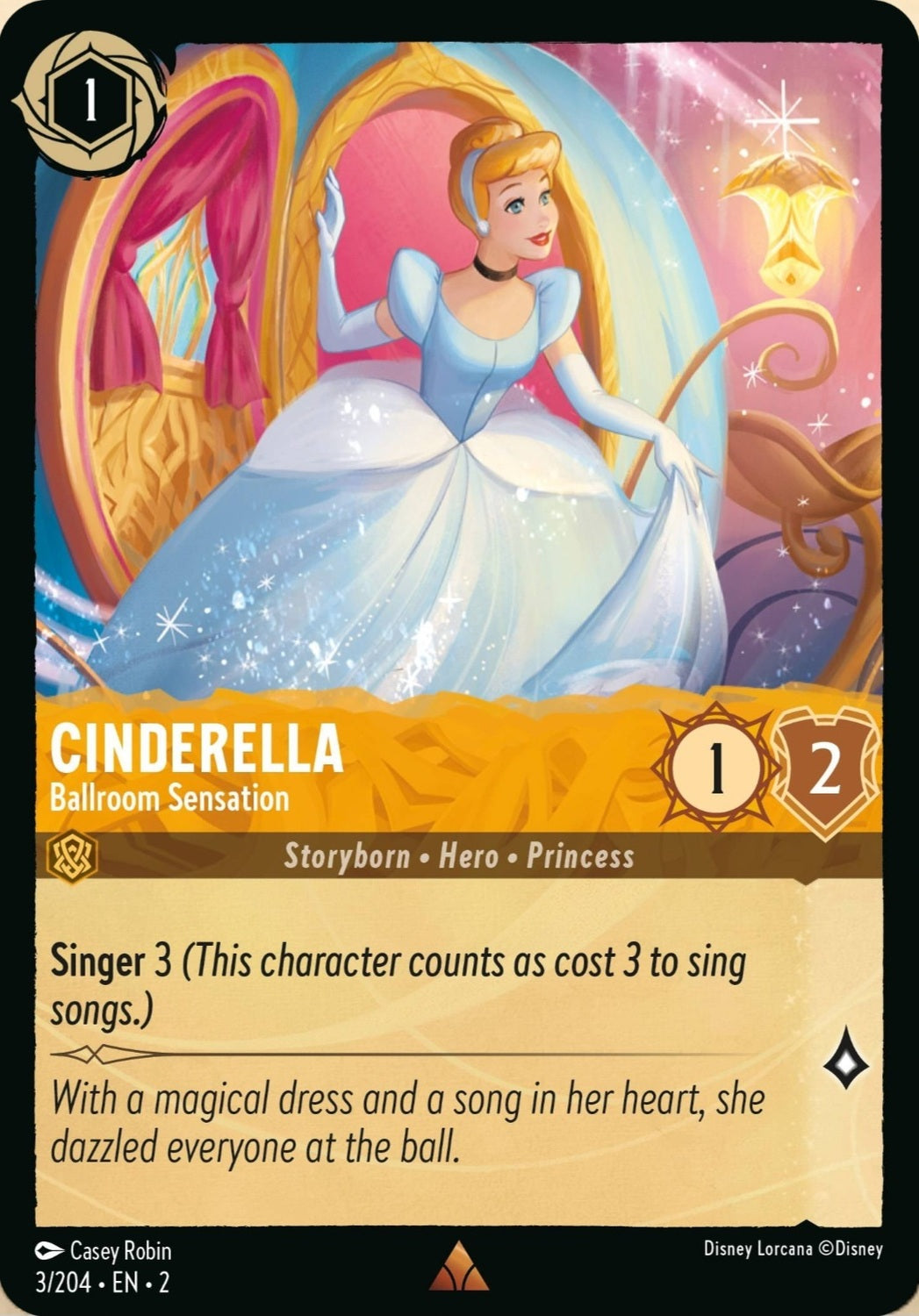 Disney Lorcana Rise Of The Floodborn 003/204 CINDERELLA Ballroom Sensation