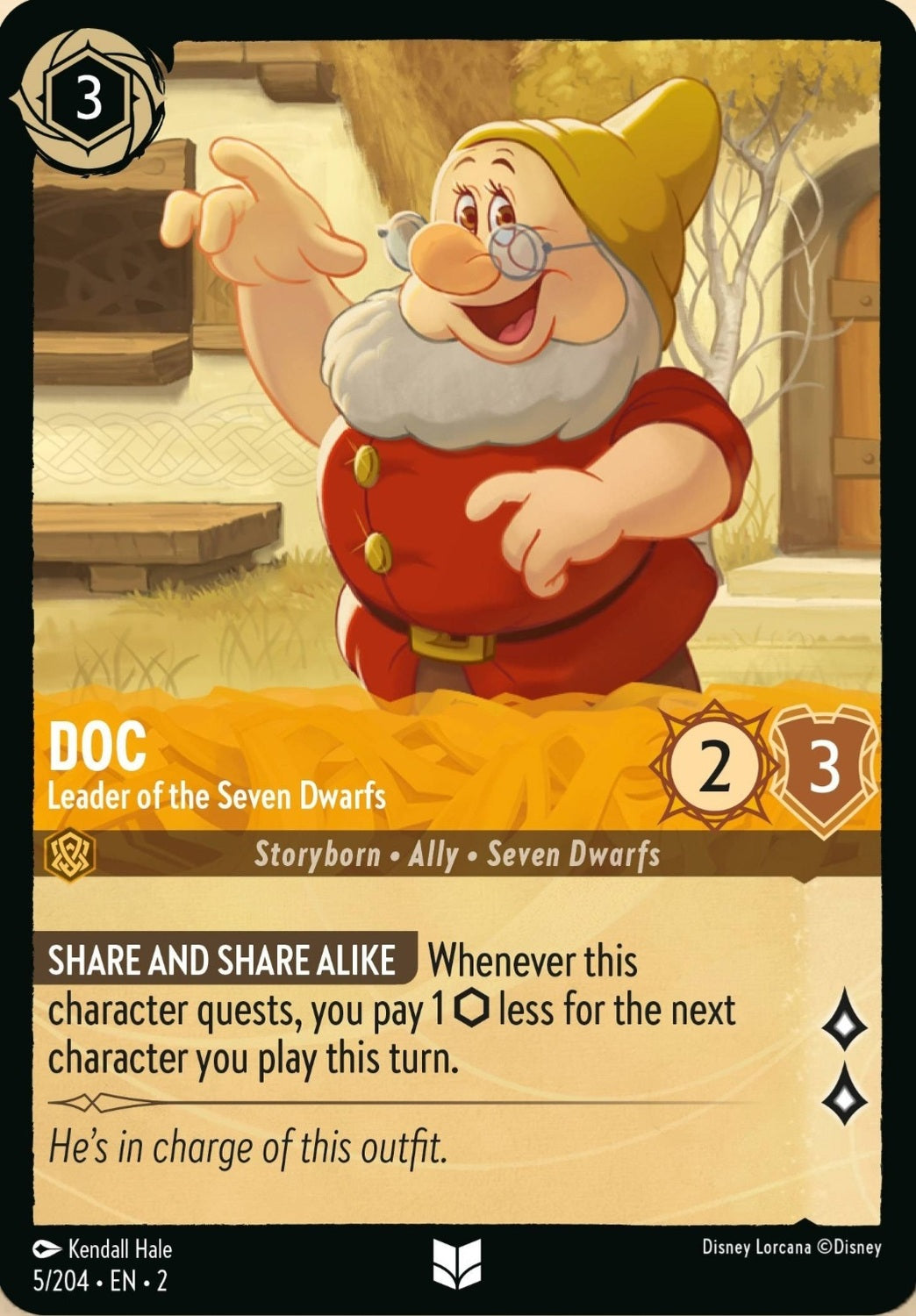 Disney Lorcana Rise Of The Floodborn 005/204 DOC Leader of the Seven Dwarfs