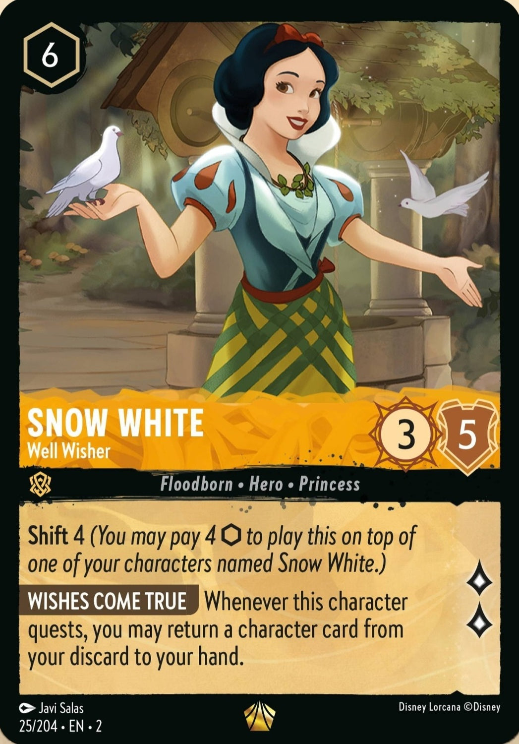 Disney Lorcana Rise Of The Floodborn 025/204 SNOW WHITE Well Wisher