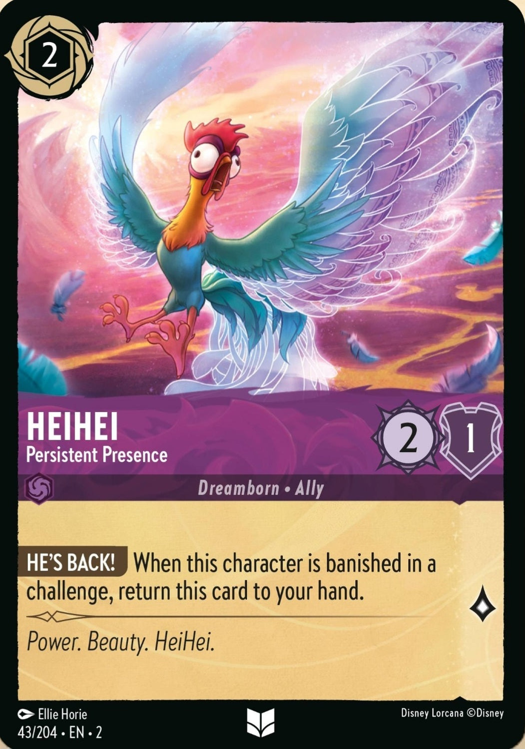 Disney Lorcana Rise Of The Floodborn 043/204 HEIHEI Persistent Presence