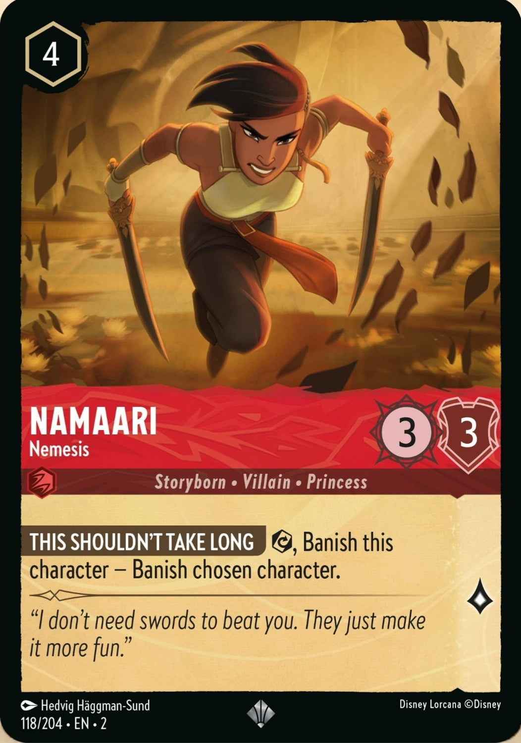 Disney Lorcana Rise Of The Floodborn 118/204 NAMAARI Nemesis