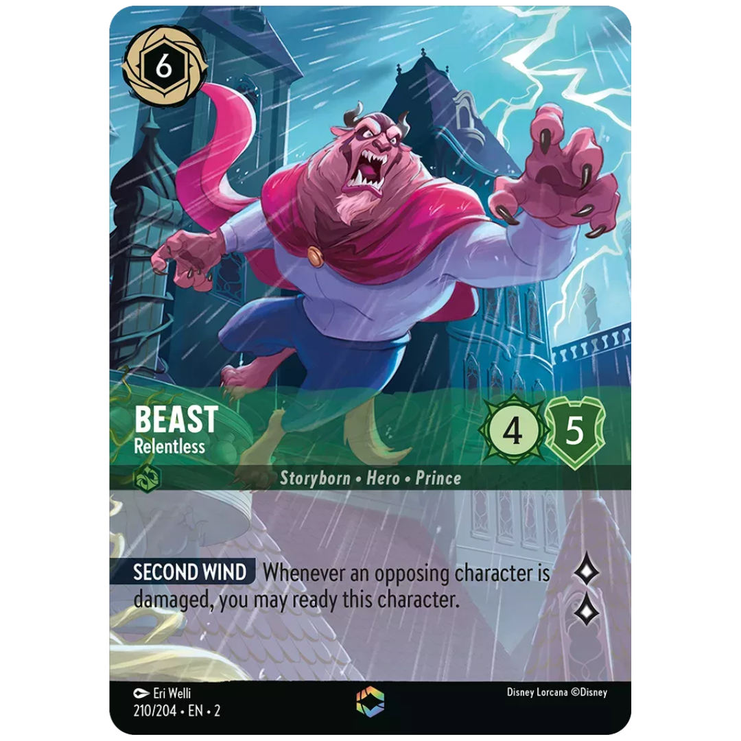 Disney Lorcana Rise Of The Floodborn 210/204 BEAST Relentless