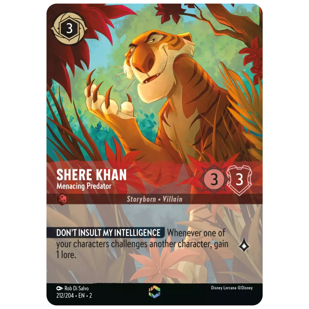 Disney Lorcana Rise Of The Floodborn 212/204 SHERE KHAN Menacing Predator