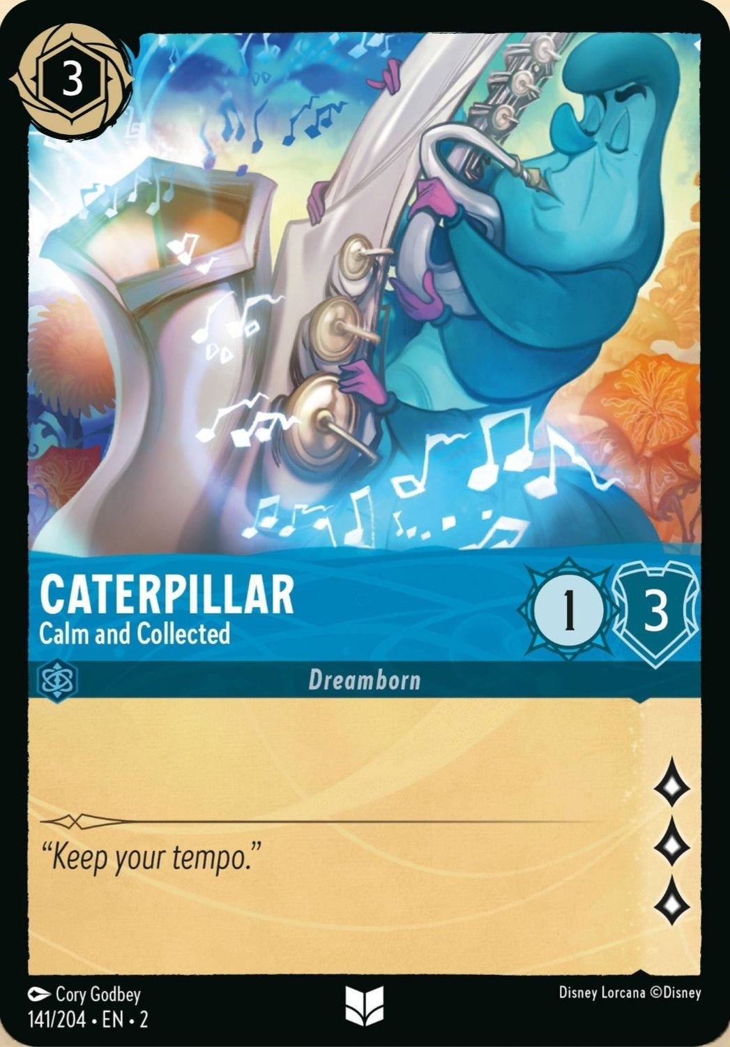 Disney Lorcana Rise Of The Floodborn 141/204 CATERPILLAR Calm and Collected