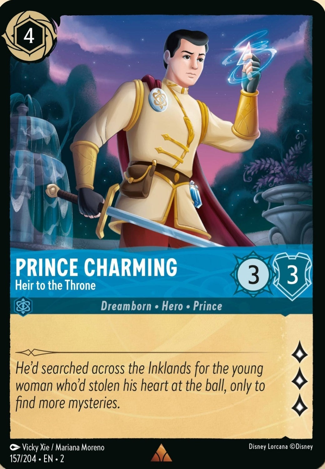 Disney Lorcana Rise Of The Floodborn 157/204 PRINCE CHARMING Heir to the Throne