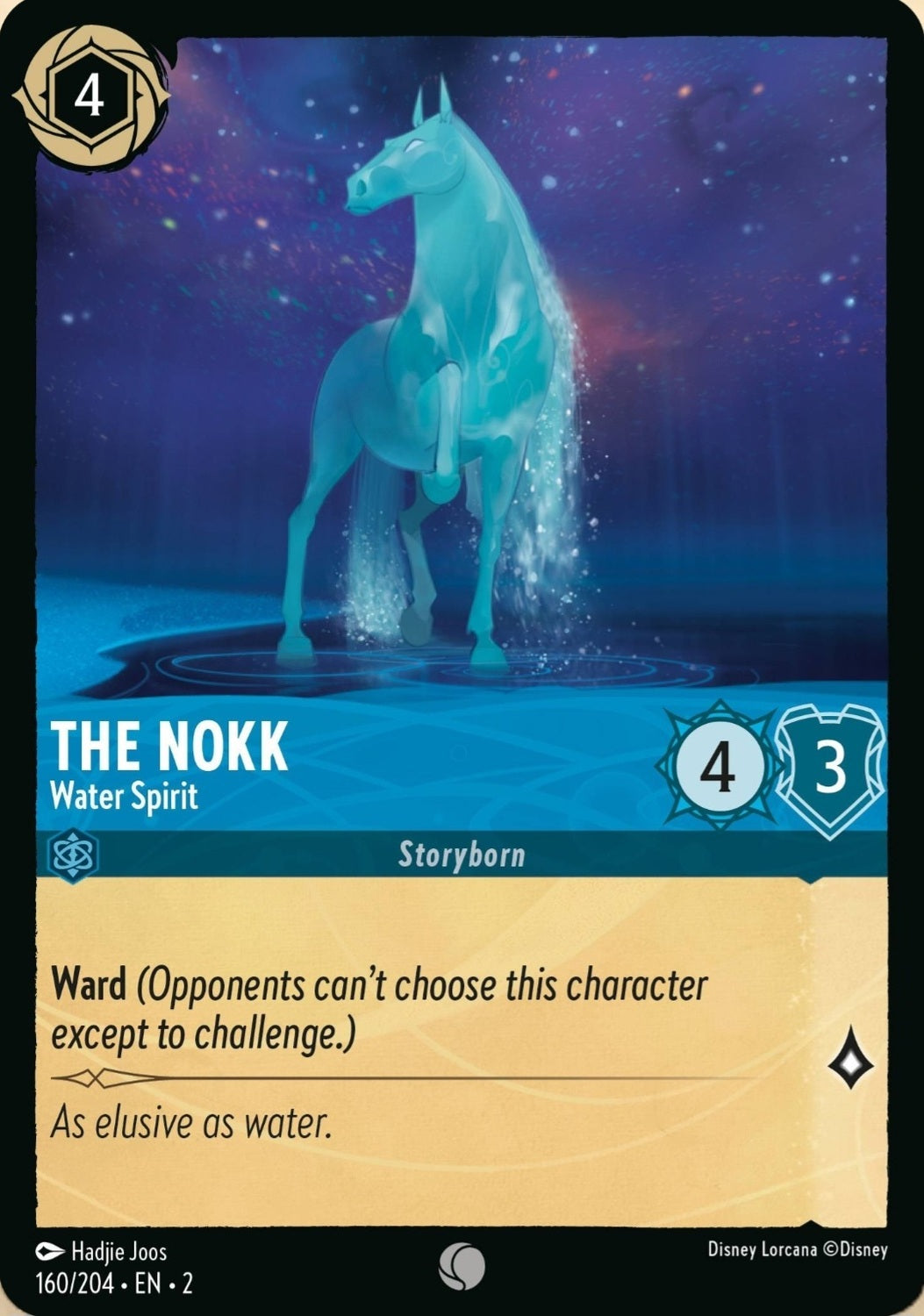 Disney Lorcana Rise Of The Floodborn 160/204 THE NOKK Water Spirit