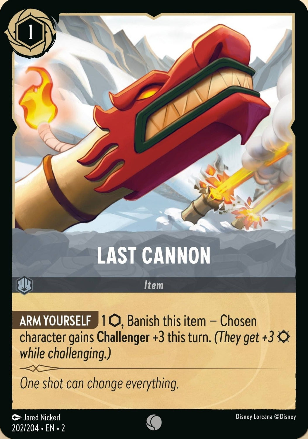 Disney Lorcana Rise Of The Floodborn 202/204 LAST CANNON