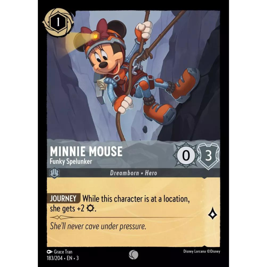 Disney Lorcana Into The Inklands 183/204 MINNIE MOUSE Funky Spelunker