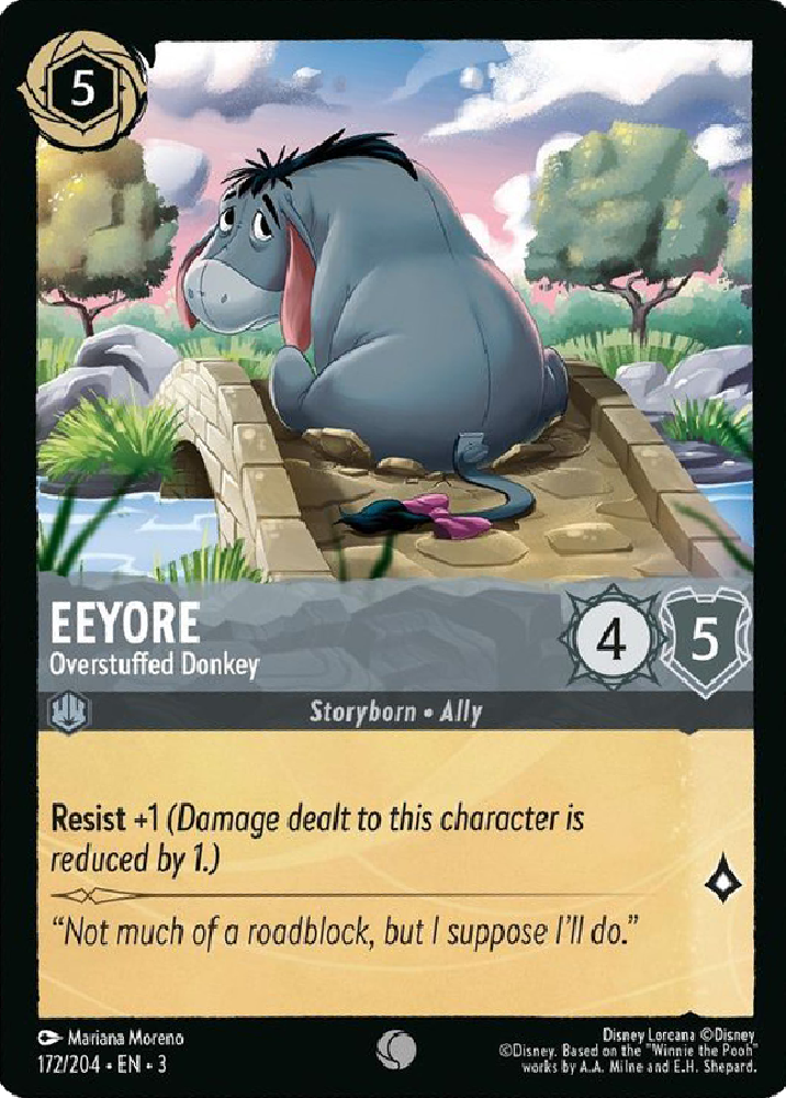 Disney Lorcana Into The Inklands 172/204 EEYORE Overstuffed Donkey