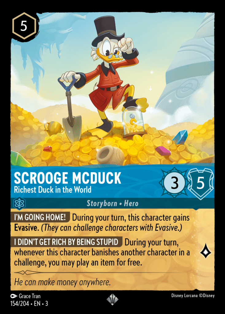 Disney Lorcana Into The Inklands 154/204 SCROOGE MCDUCK Richest Duck in the World