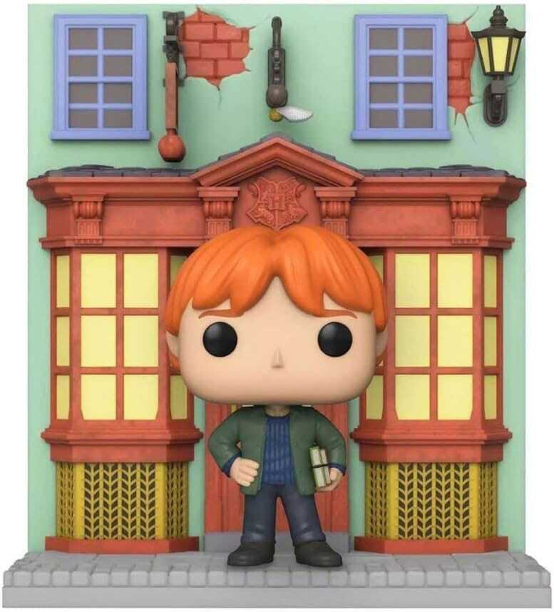 Harry Potter POP! Deluxe Vinyl Figure Deluxe: HP Diagon Alley- Quidditch Supplies Store w/Ron 9 cm