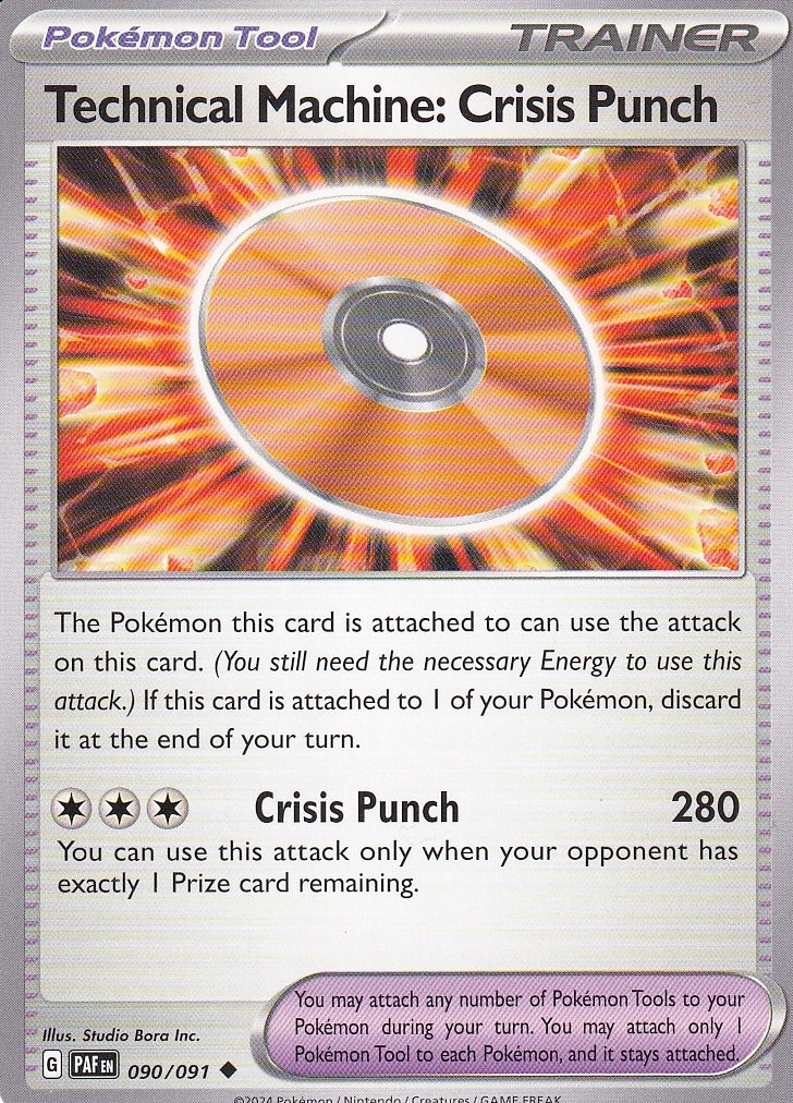 Scarlet & Violet Paldean Fates 090/091 Technical Machine: Crisis Punch