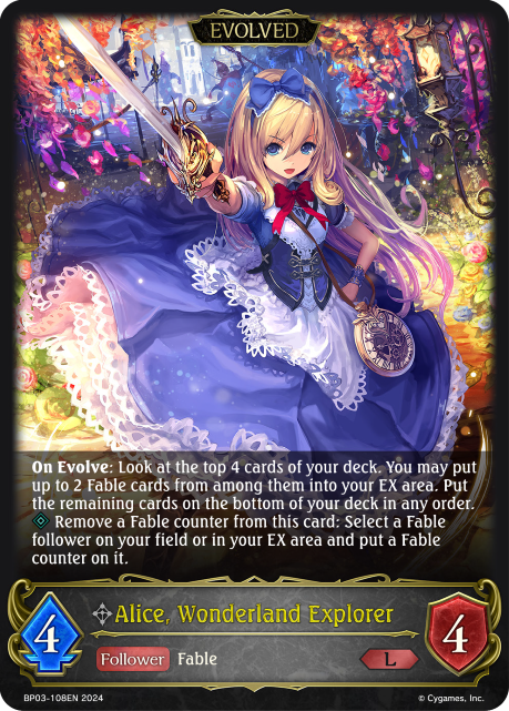 Flame of Laevateinn BP03-108 Alice, Wonderland Explorer Foil