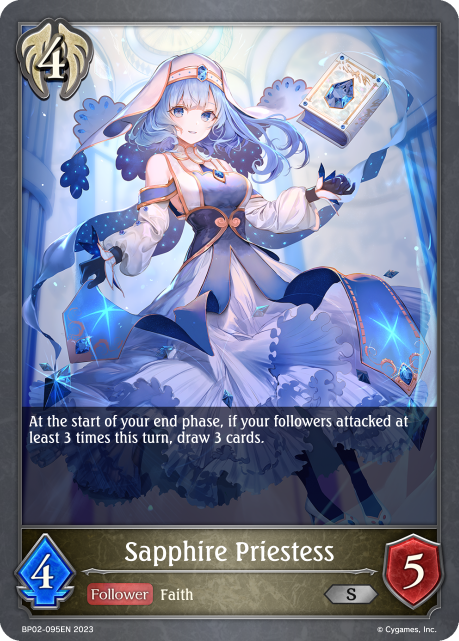 Reign of Bahamut BP02-095 Sapphire Priestess