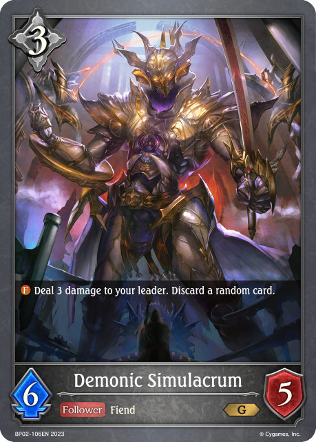 Reign of Bahamut BP02-106 Demonic Simulacrum Foil