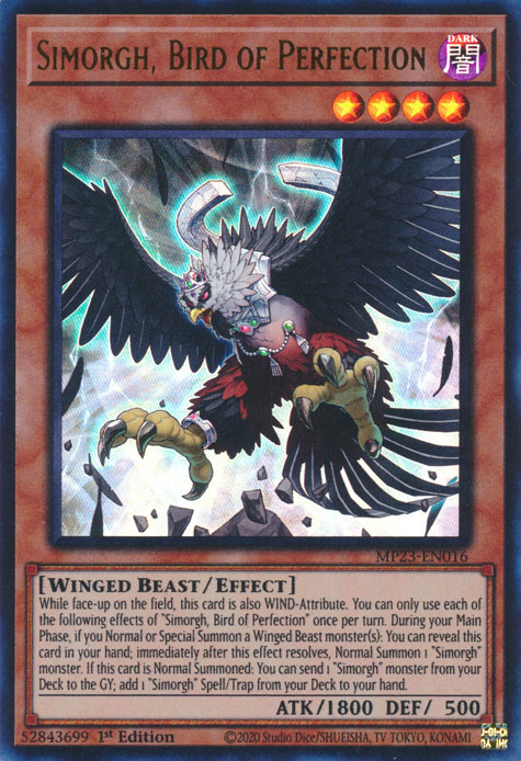 25th Anniversary Tin Dueling Heroes MP23-EN016 Simorgh, Bird of Perfection