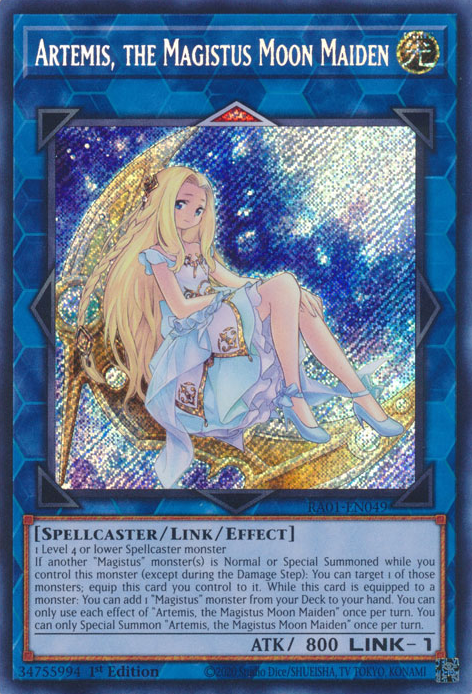 25th Anniversary Rarity Collection RC01-EN049 Artemis, the Magistus Moon Maiden Secret Rare