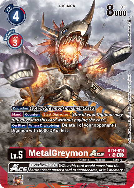 Blast Ace BT14-014 MetalGreymon ACE Alternative Art