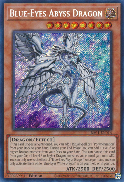 25th Anniversary Rarity Collection RC01-EN016 Blue-Eyes Abyss Dragon Secret Rare