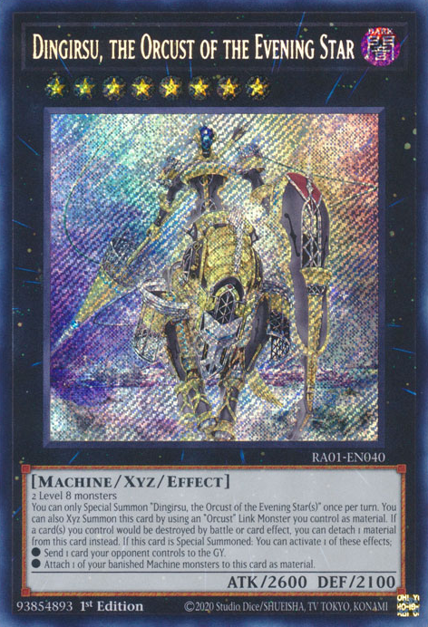 25th Anniversary Rarity Collection RC01-EN040 Dingirsu, the Orcust of the Evening Star Secret Rare