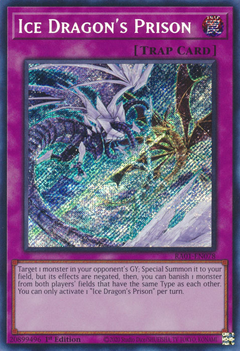 25th Anniversary Rarity Collection RC01-EN078 Ice Dragon's Prison Secret Rare