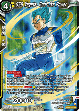 Perfect Combination BT23-115 SSB Vegeta, God-Like Power