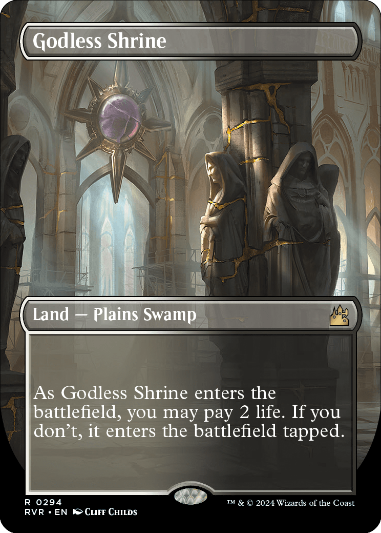 MTG Ravnica Remastered 0294 Godless Shrine (Borderless)