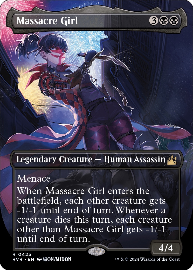 MTG Ravnica Remastered 0425 Massacre Girl (Borderless)