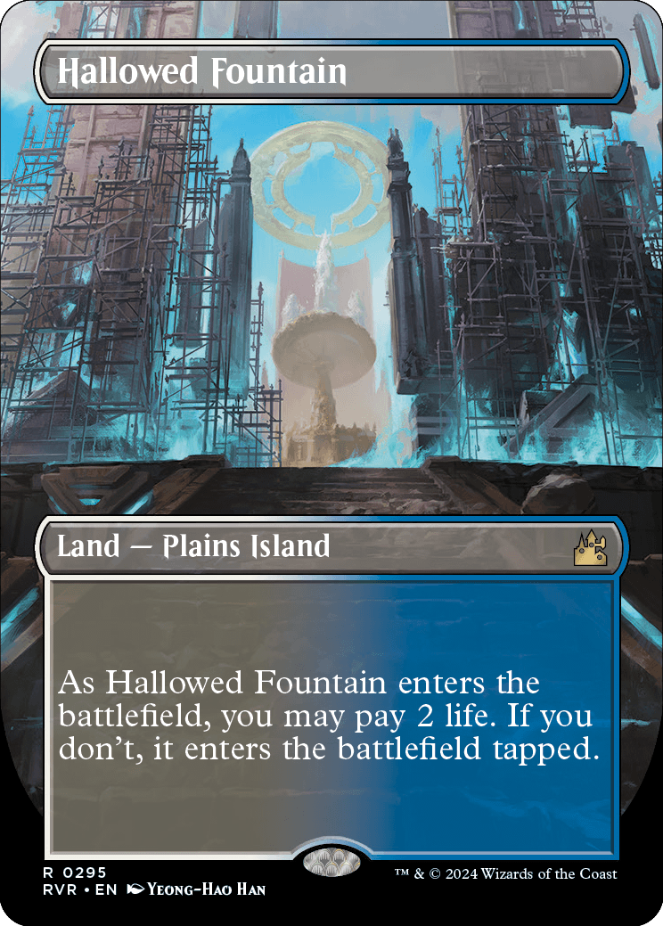 MTG Ravnica Remastered 0295 Hallowed Fountain (Borderless)