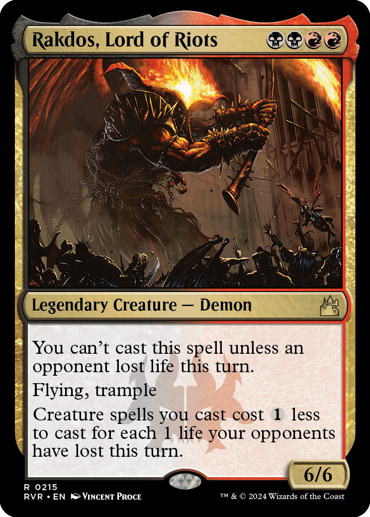 MTG Ravnica Remastered 0215 Rakdos, Lord of Riots (Foil)