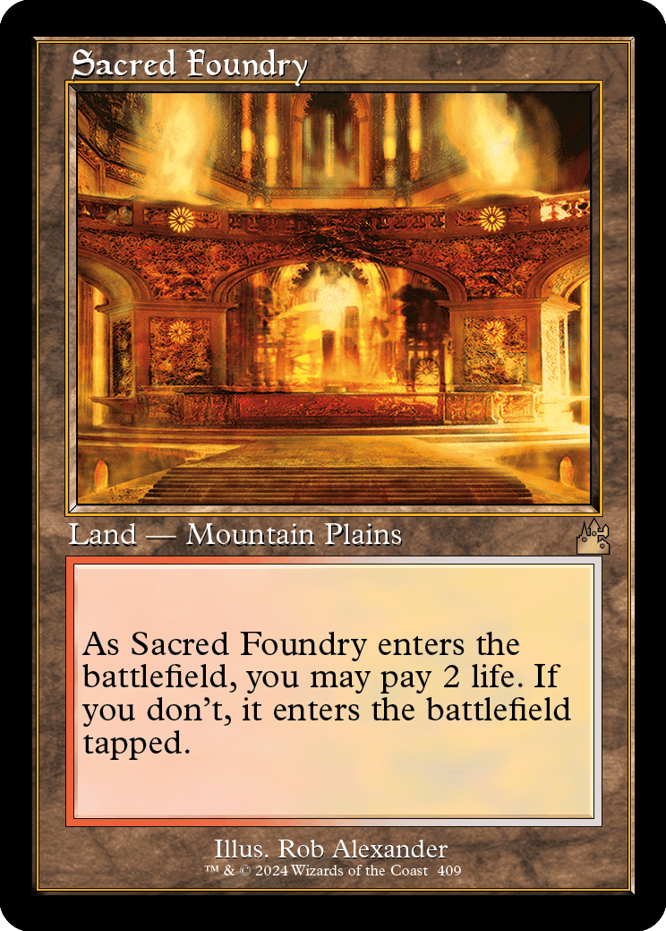 MTG Ravnica Remastered 409 Sacred Foundry (Retro Frame Foil)