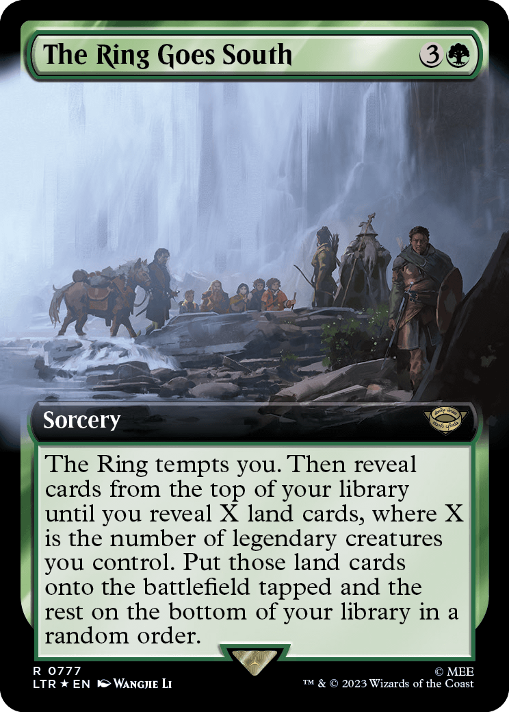 MTG Lord Of The Rings 0777 The Ring Goes South (Extended Art Surge Foil)