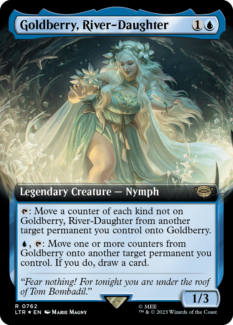 MTG Lord Of The Rings 0762 Goldberry, River-Daughter (Extended Art Surge Foil)