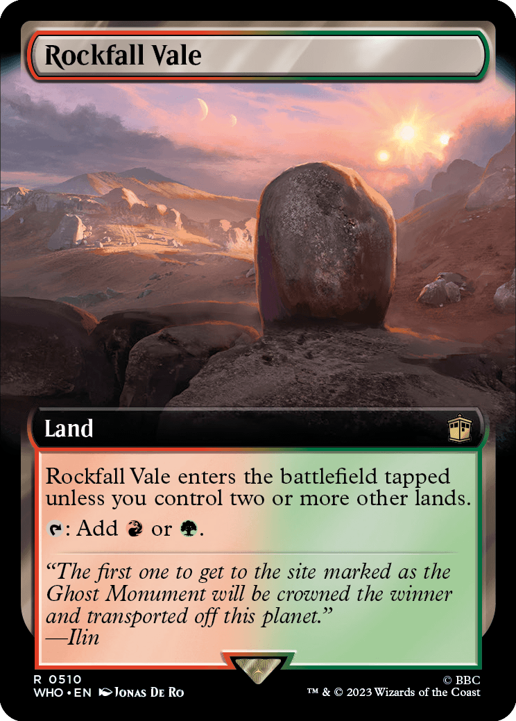 MTG Doctor Who 0510 Rockfall Vale (Extended Art)