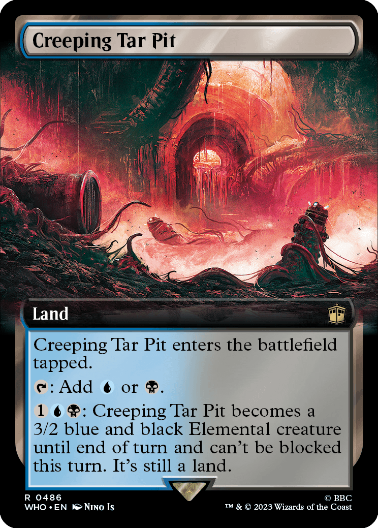 MTG Doctor Who 0486 Creeping Tar Pit (Extended Art)