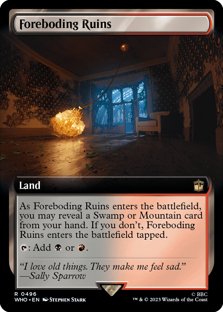 MTG Doctor Who 0496 Foreboding Ruins (Extended Art)