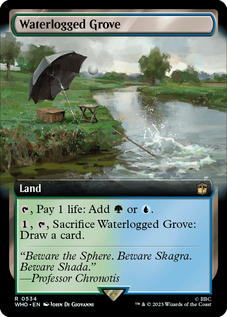 MTG Doctor Who 0534 Waterlogged Grove (Extended Art)